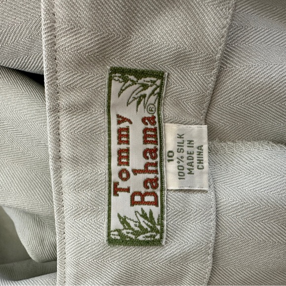 Tommy Bahama Silk Culottes Mint Green Beachy Flowy Coastal Size 10 - Picture 8 of 11